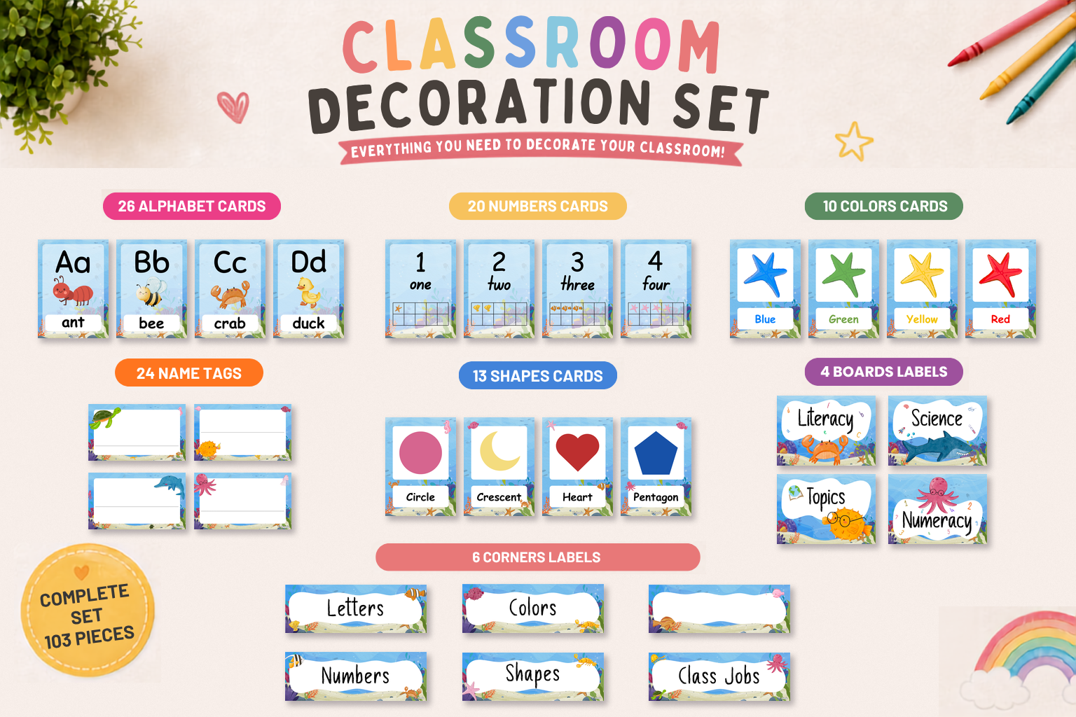Under the sea Classroom Decoration Set